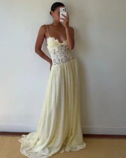 Stephanie Maxi Dress in Butter