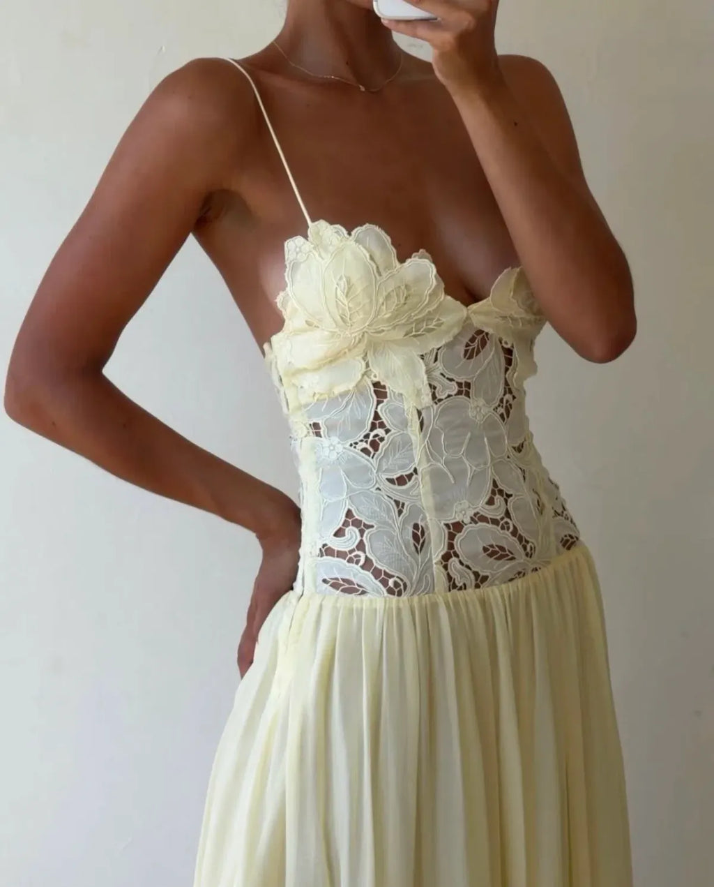 Stephanie Maxi Dress in Butter