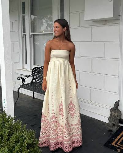 Akacia Maxi Dress in Cream Empress